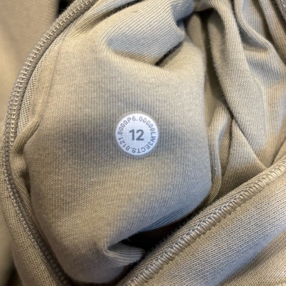 lululemon athletica green cotton fern hugged waist zip up relaxed fit Hoodie 12 - Picture 15 of 16